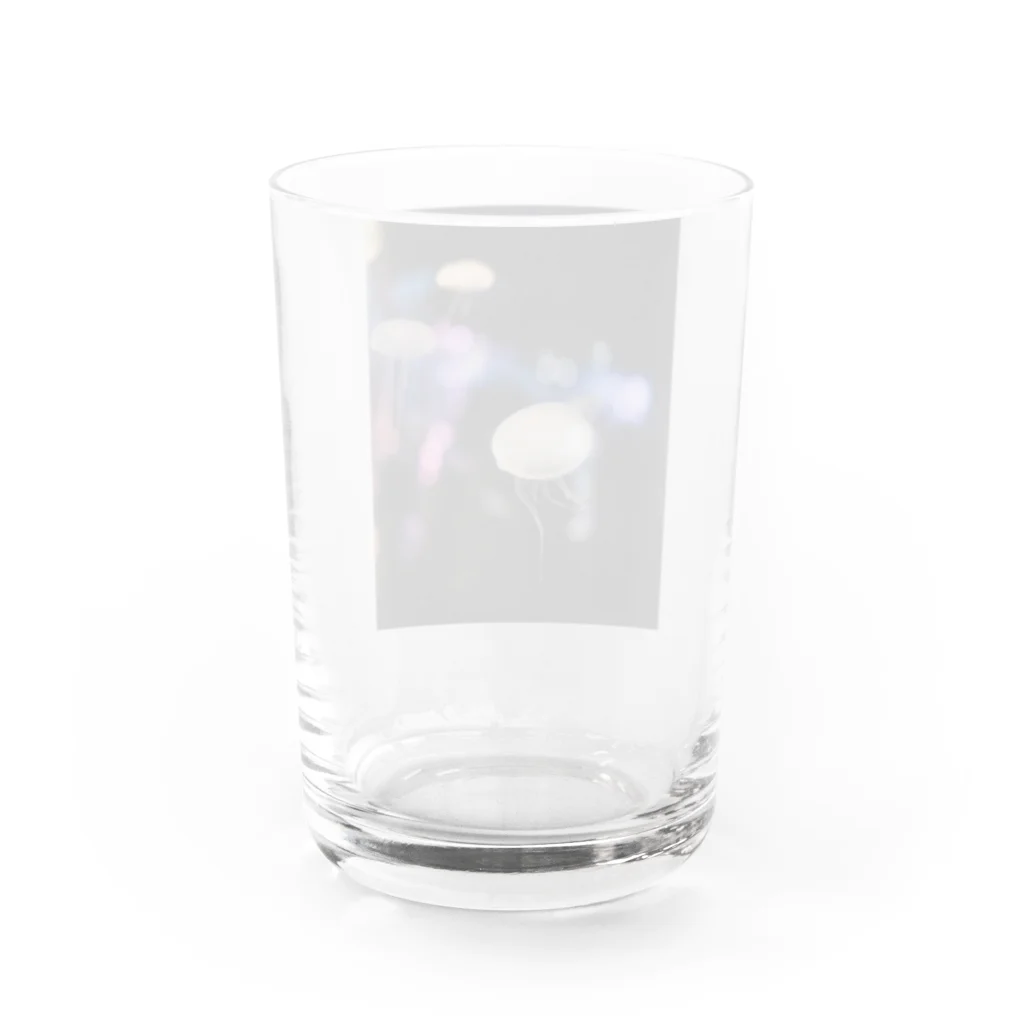 クラゲと海と空の浮遊するクラゲ Water Glass :back