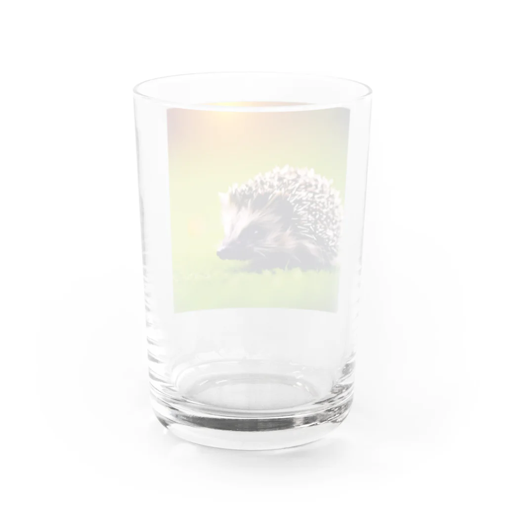 Nsjbのいい感じのハリネズミ Water Glass :back