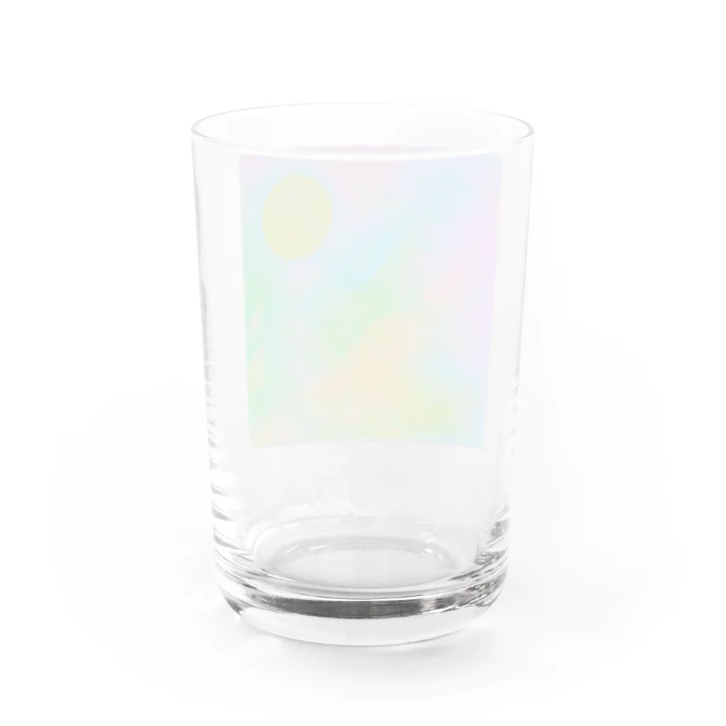 水草のサイケデリックな満月 Water Glass :back