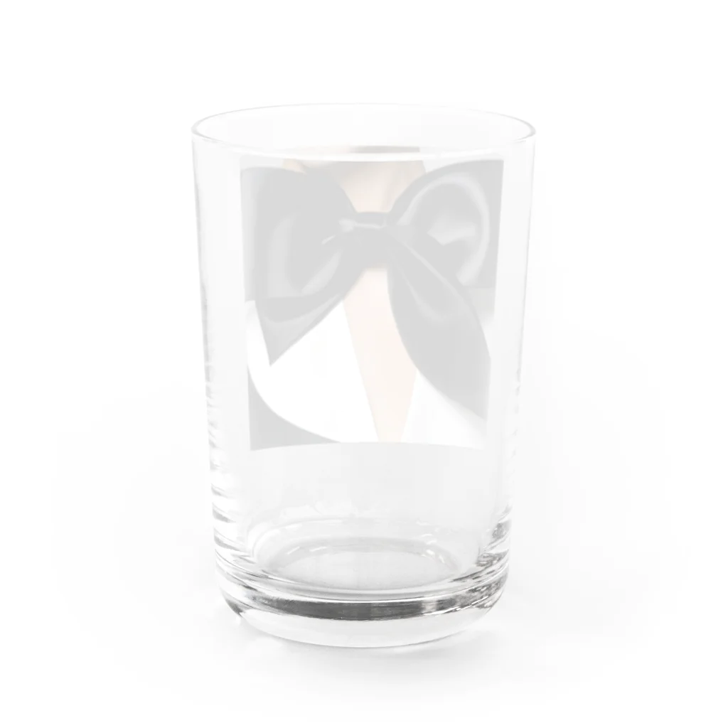 Yumiminのブラックリボン グラス反対面