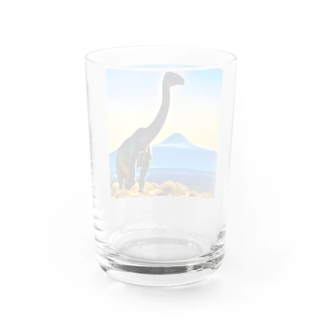 サウルス工房のブラキオサウルス Water Glass :back