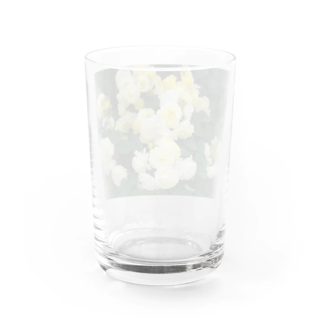 bitpiyoの黄色い薔薇の花 Water Glass :back