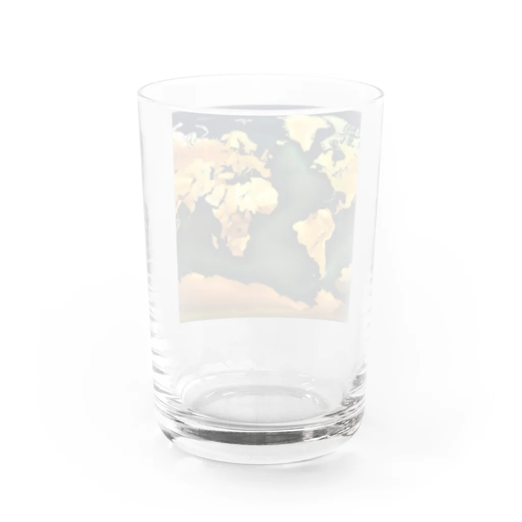 エスポワールの世界地図模様 Water Glass :back