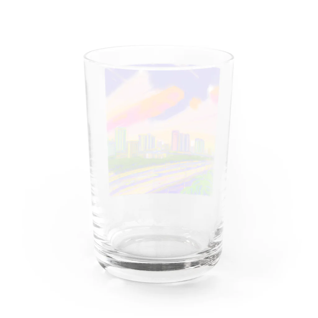 フィットネスパパの水彩のマニラグッズ Water Glass :back