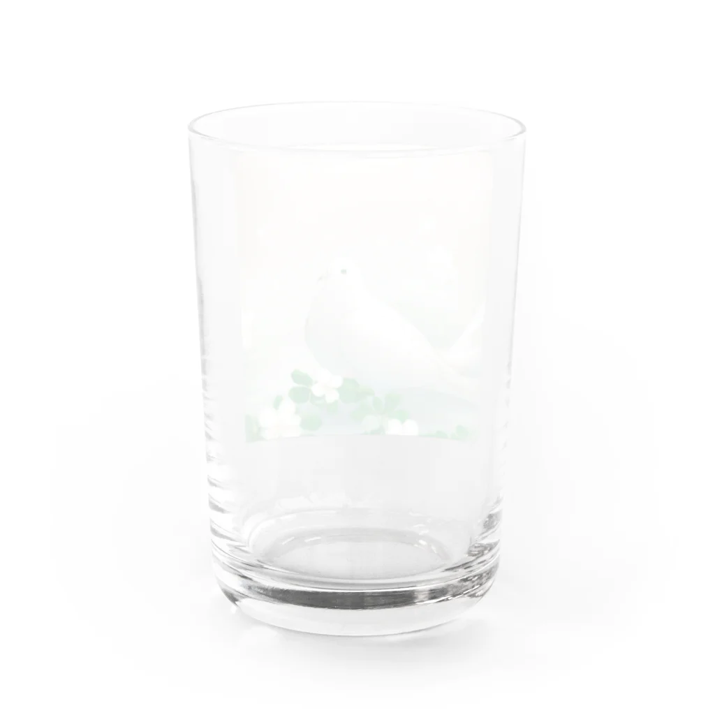 こりすまるの夢幻　鳩　清ら Water Glass :back