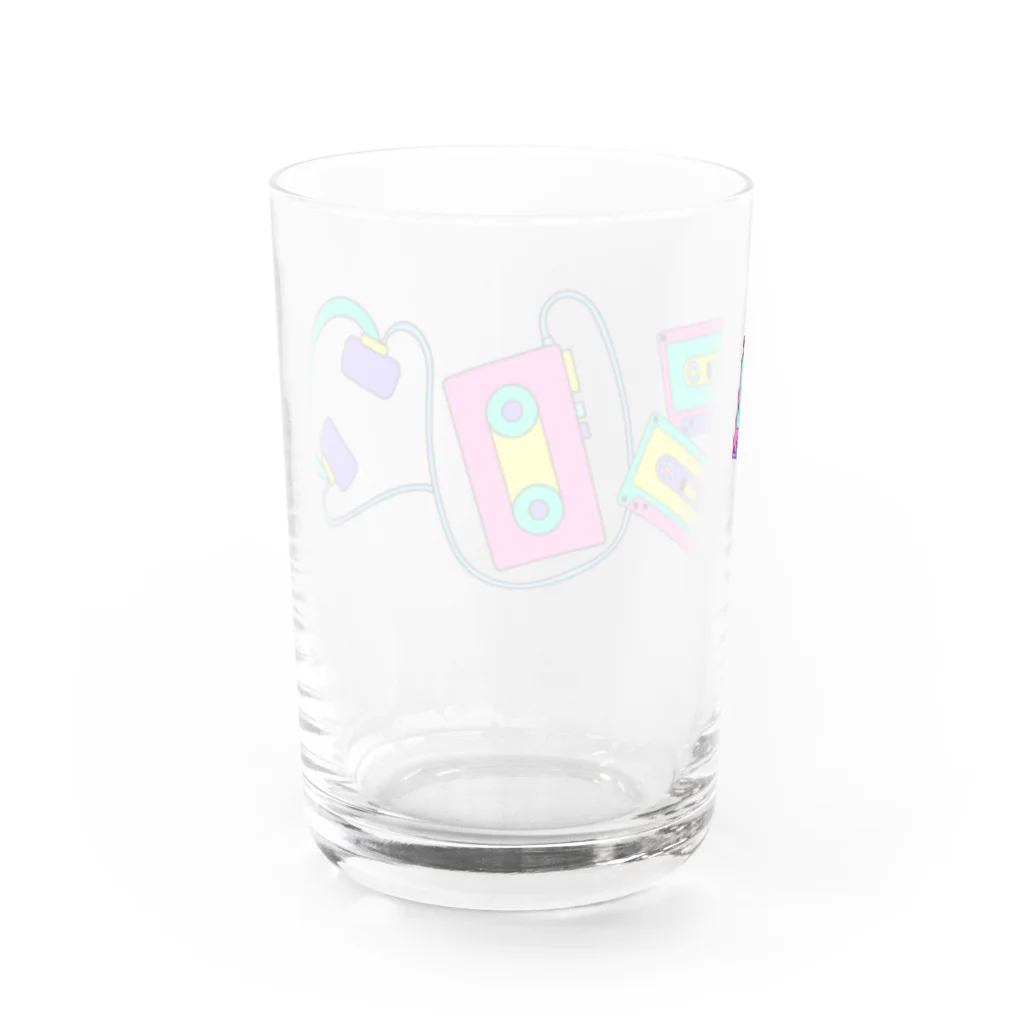 Lucia BOXの90'S LOVE ITEM ウォークマンとカセットテープ Water Glass :back