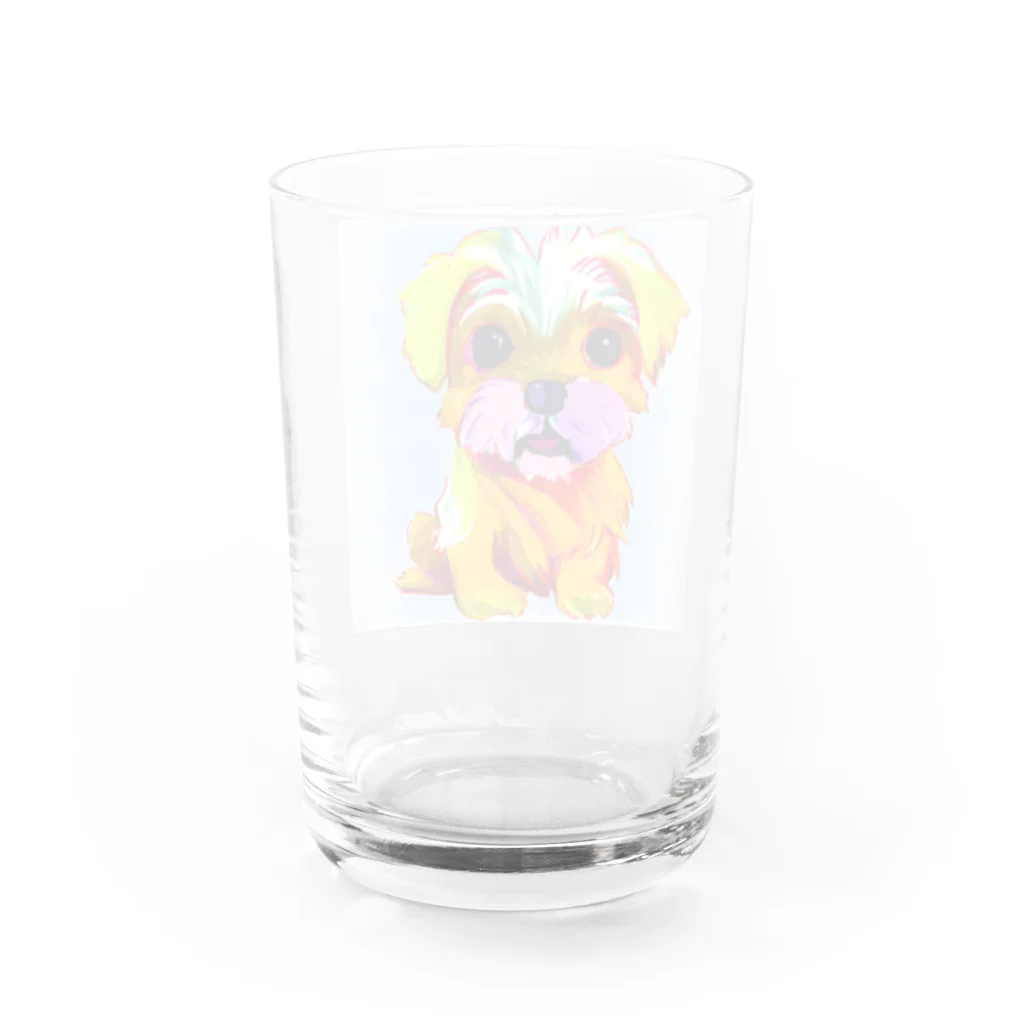 dogcatanimalの可愛いマルチーズグッズ Water Glass :back