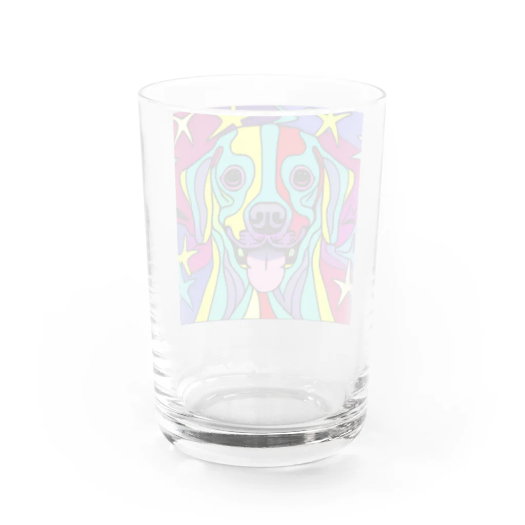 nakagawa-kikakuの奇抜なアート風の可愛い犬のグッズ Water Glass :back