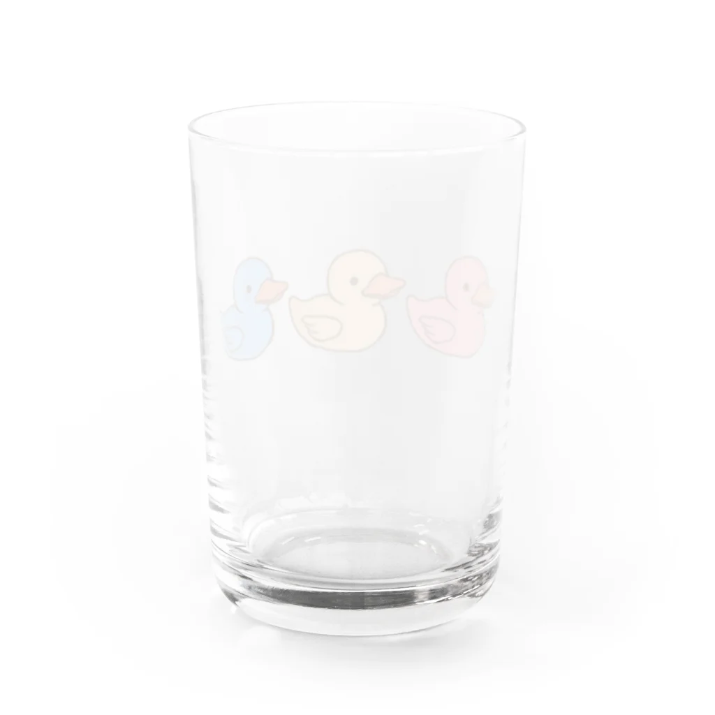 古壱のおもちゃのアヒルたち Water Glass :back