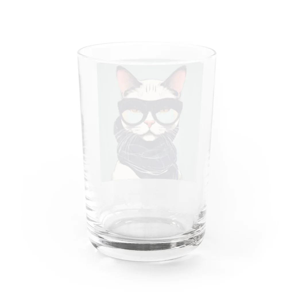 neko_skipのオサレキャットよしお Water Glass :back