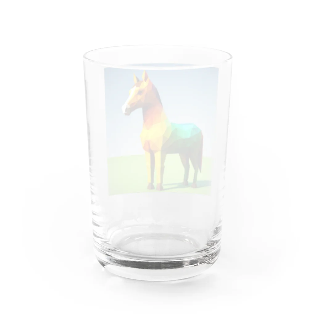 REIZAのカラフルにたたずむ馬 Water Glass :back