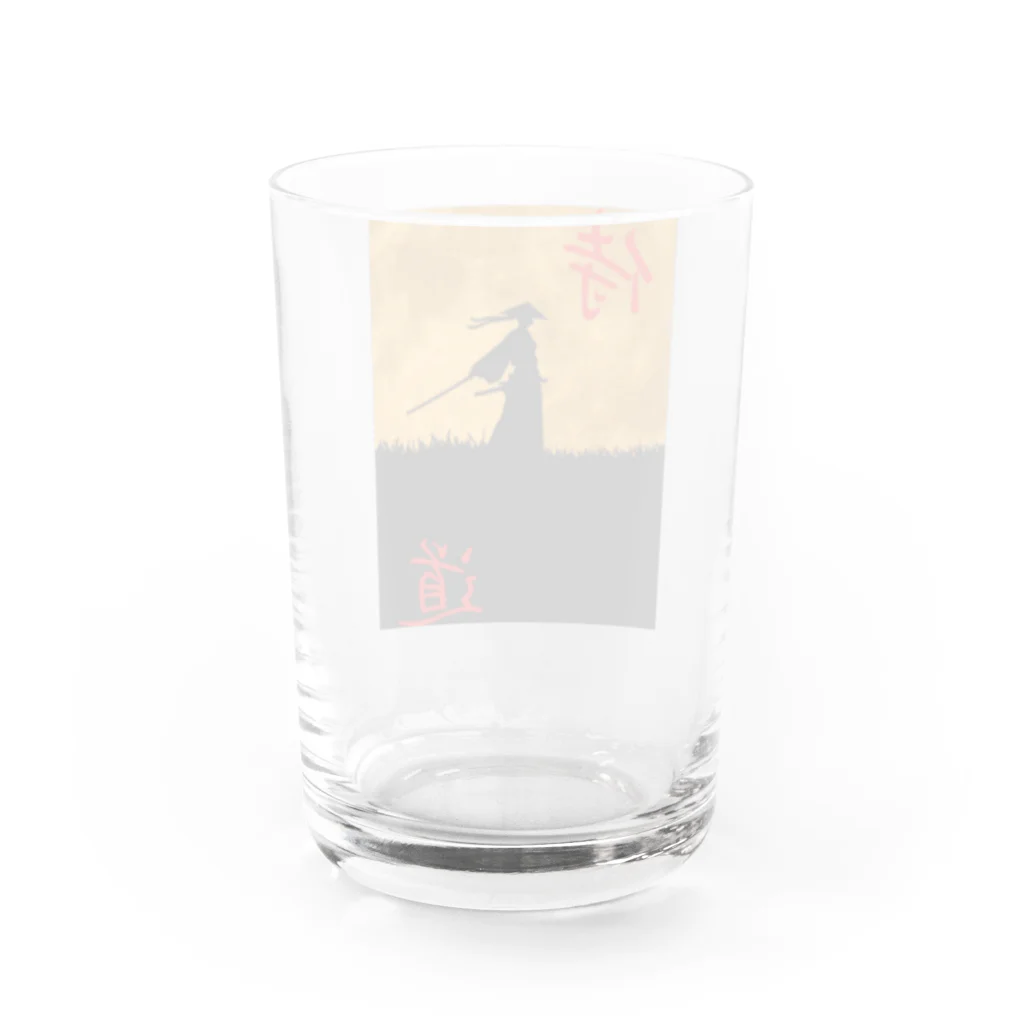 才蔵ショップの我が道 Water Glass :back