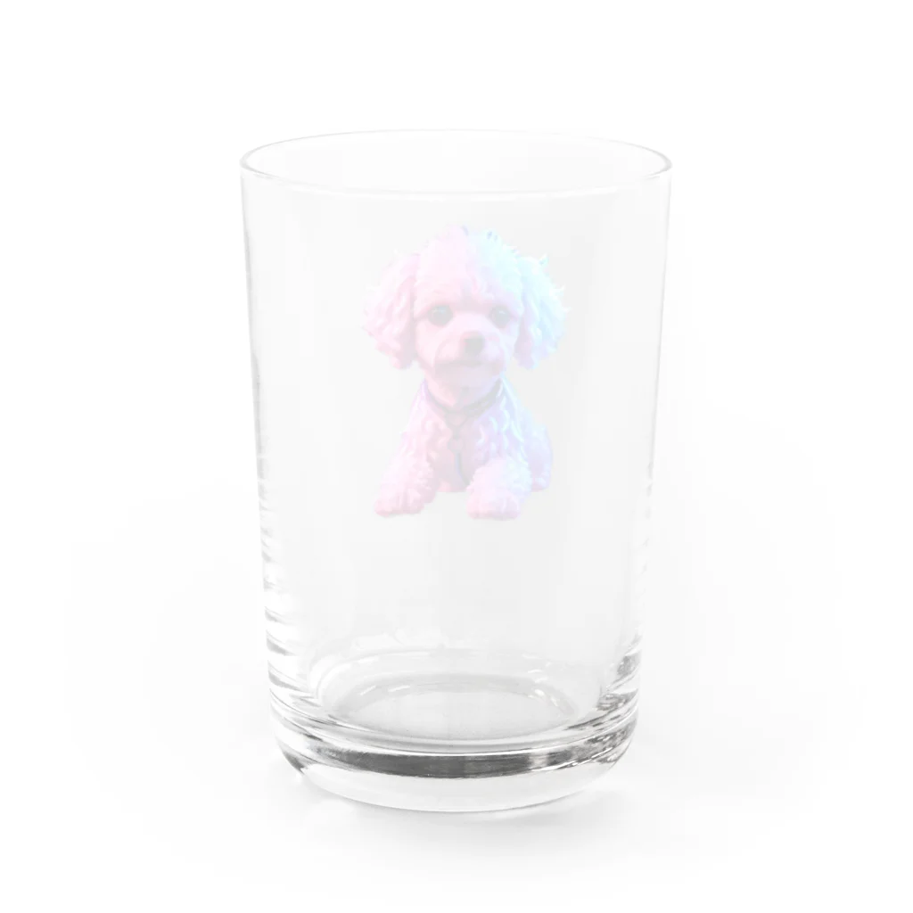 MaKenEekaRaのネオントイプードル Water Glass :back