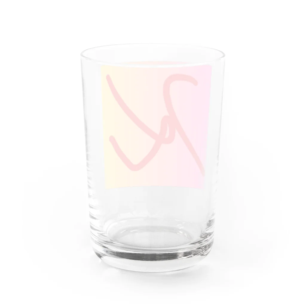 Maruchannのイニシャルk Water Glass :back