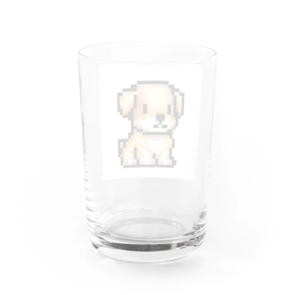 ebizo999のドット絵の子犬 Water Glass :back