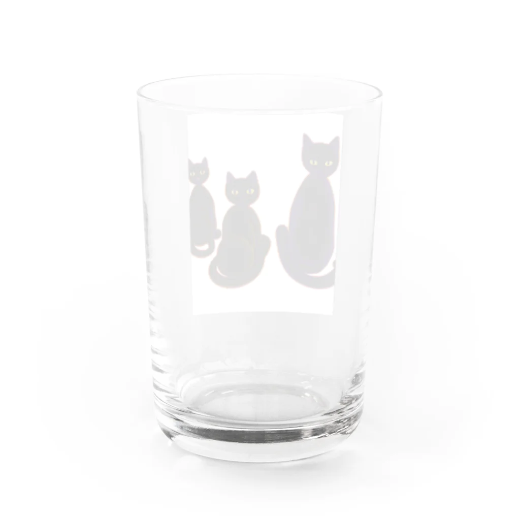 horoscope のネコクロ Water Glass :back