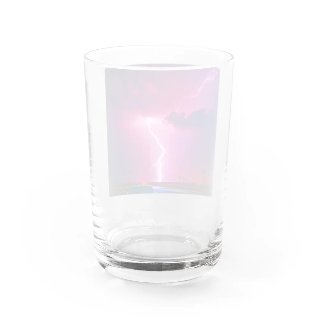 Sokhoの鮮やかでかっこいい雷グッズ Water Glass :back