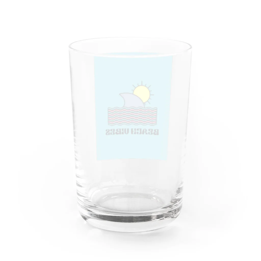 hassy3160のwhite beach vibesデザイン Water Glass :back