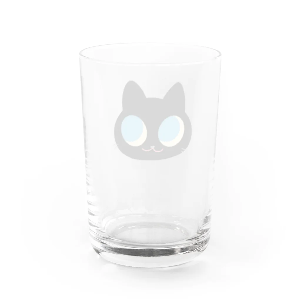 HAPPY.HAPPY.CRAZYのくろねこ Water Glass :back