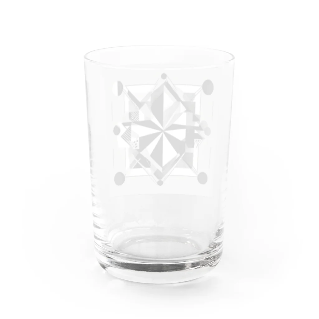 のんびりアート工房のジオメトリックパターン Water Glass :back