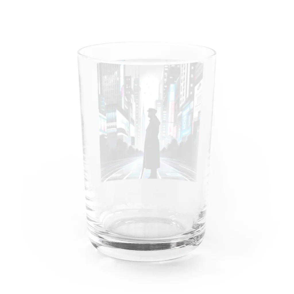  Neo Nature Threads（ネオ ネイチャー スレッズ）のモノクロ未来都市シルエットコート Water Glass :back