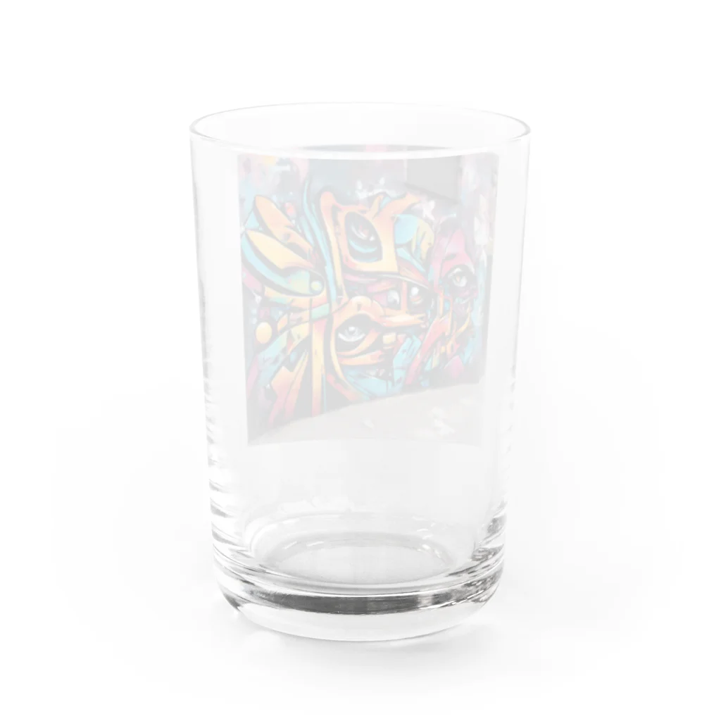 のんびりアート工房のストリートアート Water Glass :back