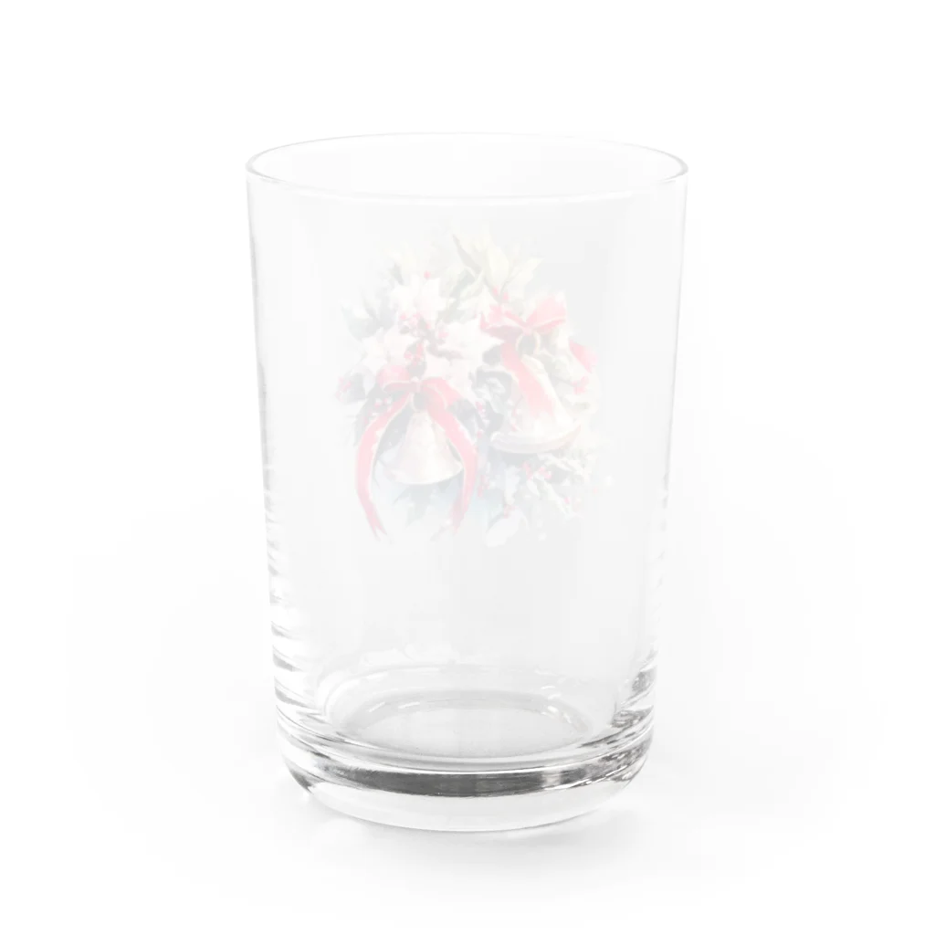 Stellaの水彩画タッチの幸せな音色を奏でるクリスマスベル Water Glass :back