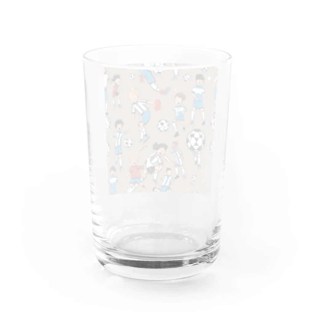 子供と嫁と時々わたしのサッカー小僧 Water Glass :back