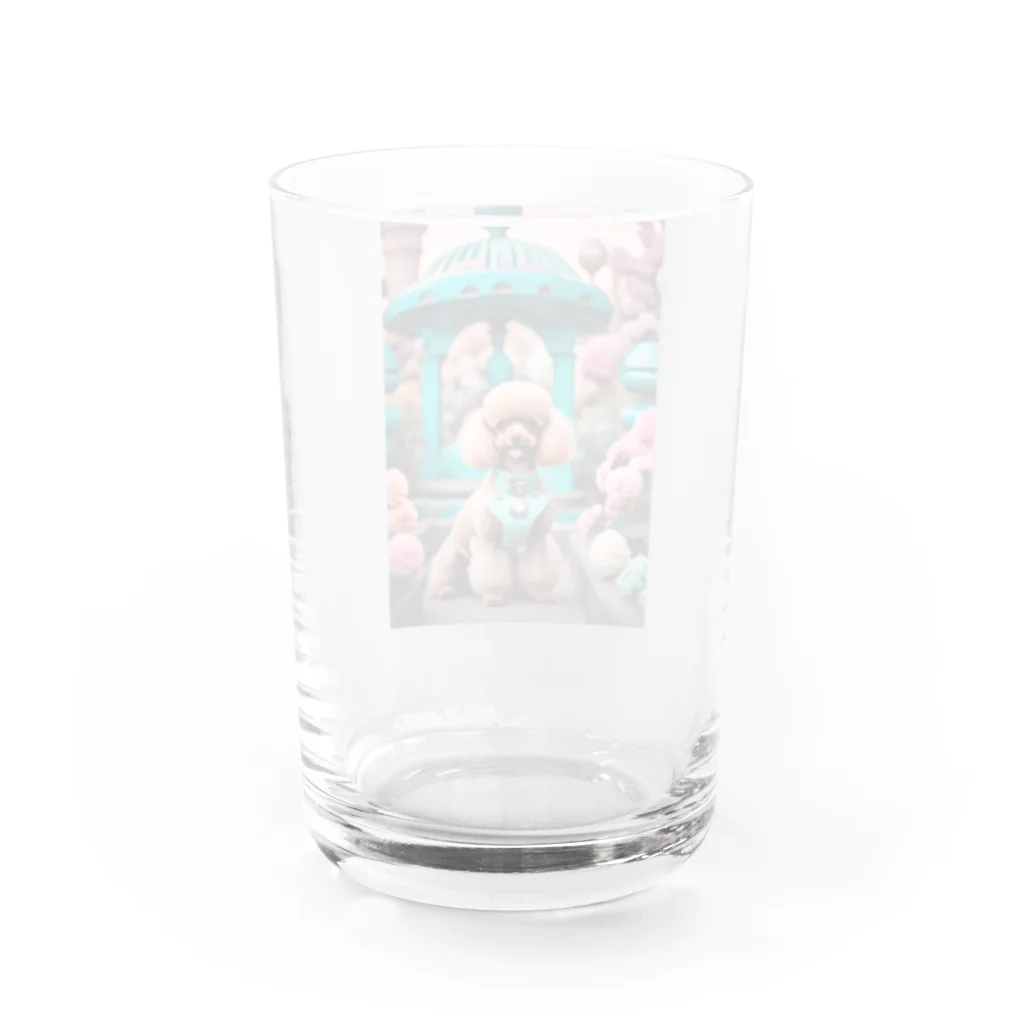 Mon cher amiの💗トイプードル LOVER Water Glass :back