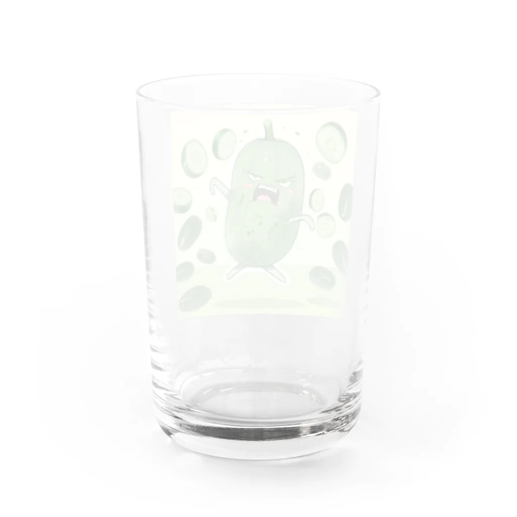 takanori5のアングリーダンシングキューカンバー Water Glass :back