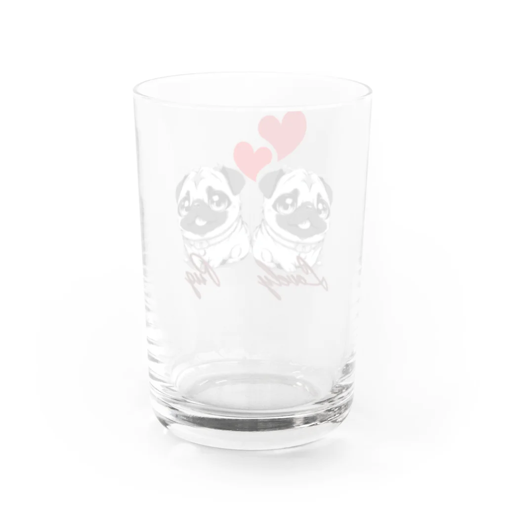 furebuhi　clubのＬＯＶＥＬＹ　ＰＵＧ（ラブリーパグ） Water Glass :back