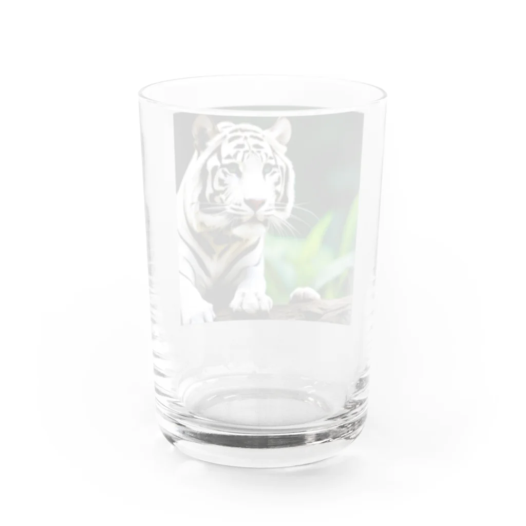 ショップルのホワイトタイガー グッズ プレミアムコレクション Water Glass :back