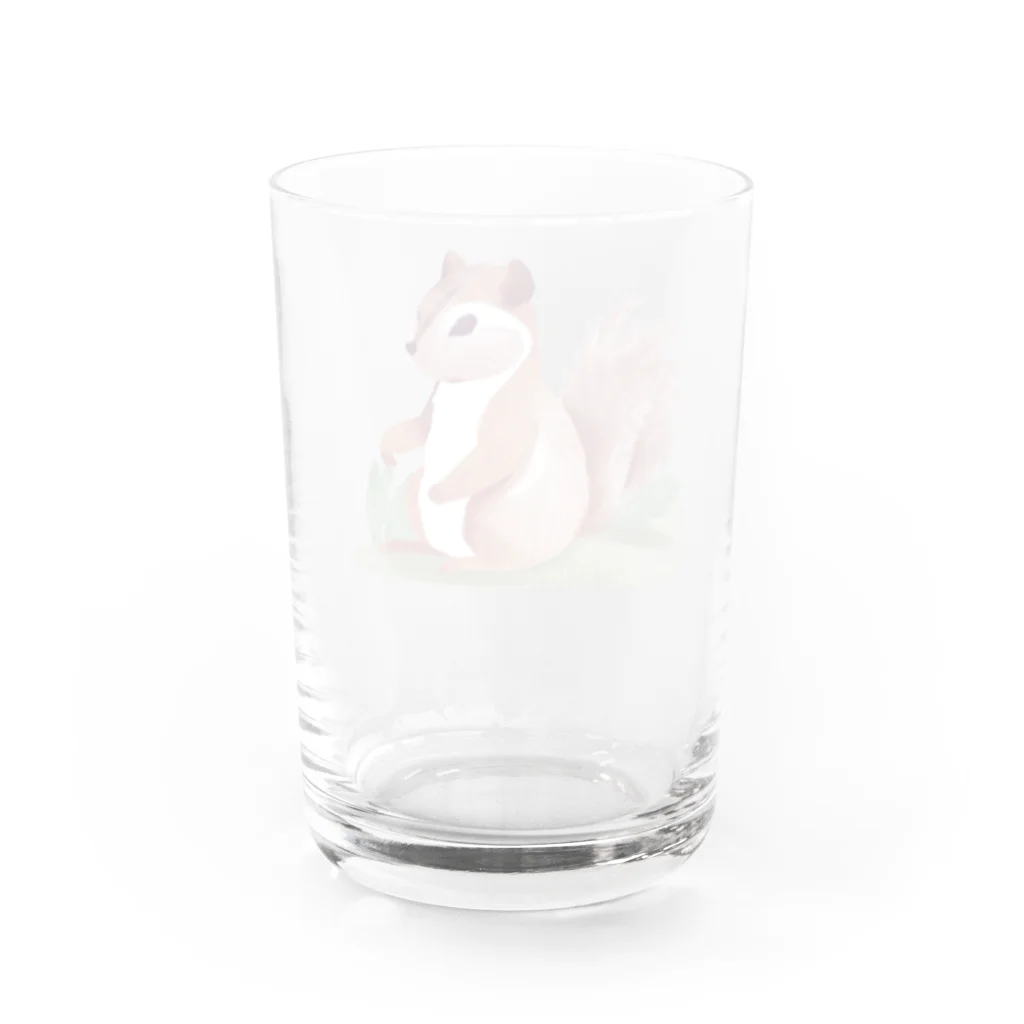 雨宿り所のたそがれリスグッズ Water Glass :back