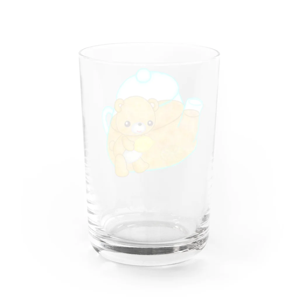 satoayaのアニマルカフェのドリンクマ　レモンティー Water Glass :back