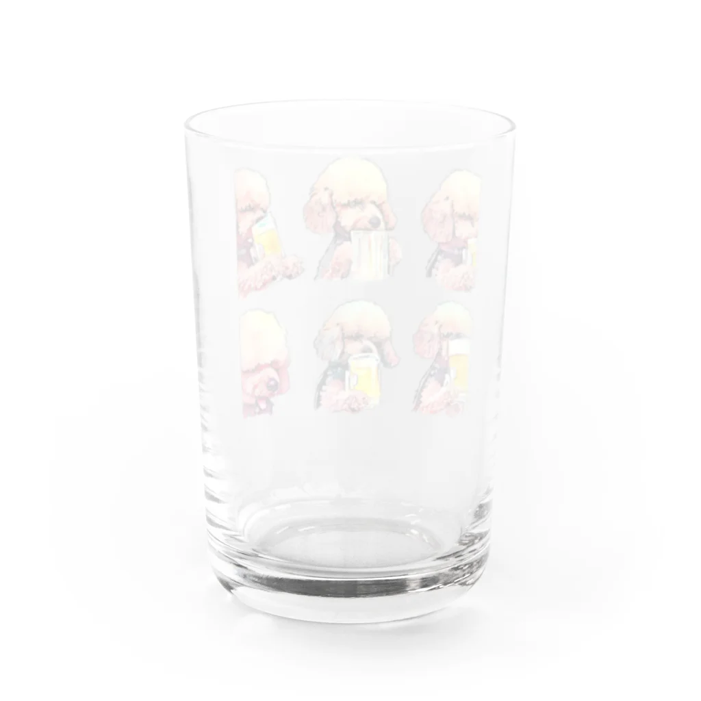 ✴︎Tiara shop✴︎のビール好きの犬 Water Glass :back