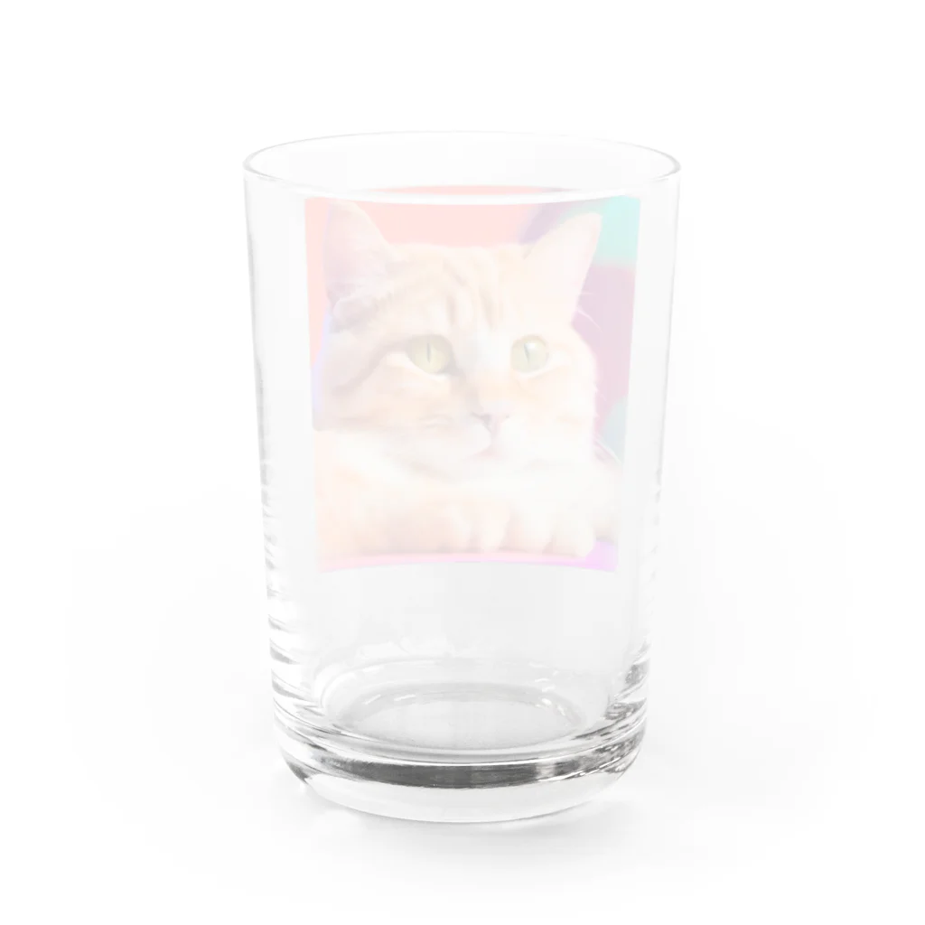 のぞかれ隊の写真で一言にゃん Water Glass :back