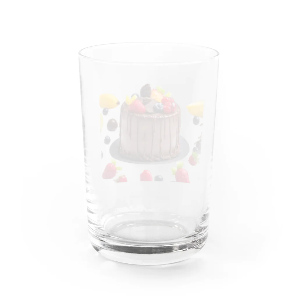 udのフルーツたっぷりチョコレートケーキ Water Glass :back