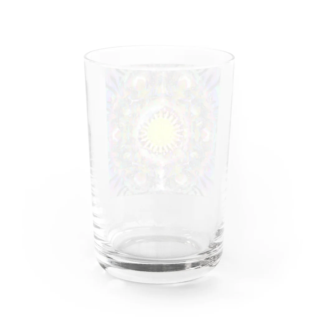 水草のサイケデリックな太陽 Water Glass :back