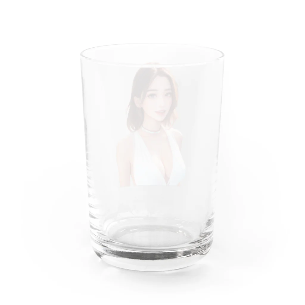 bitpiyoの綺麗なお姉さん Water Glass :back