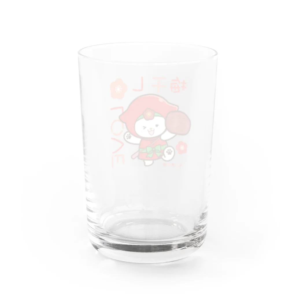 和歌狸｜地域活性化のうめ忍者犬うめちゃん Water Glass :back