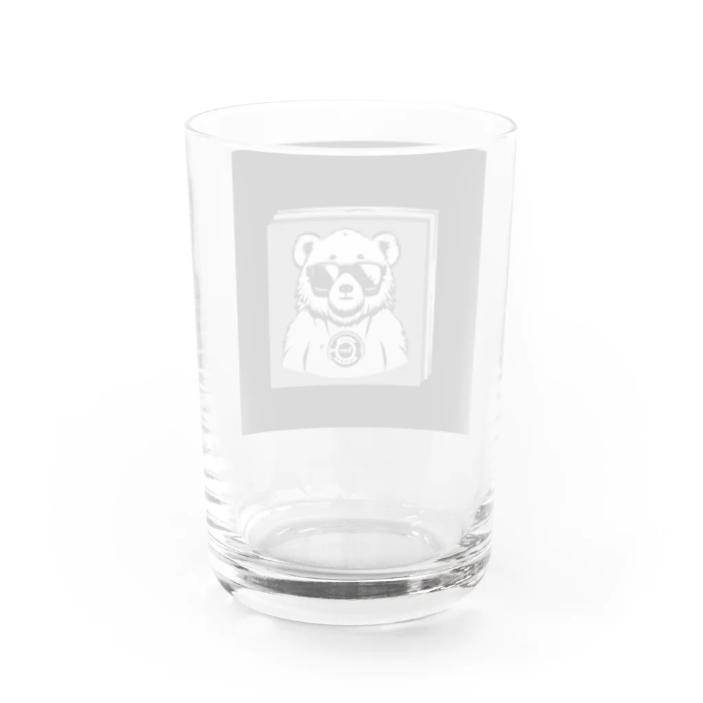 Kompasのカッコいい クマ Water Glass :back