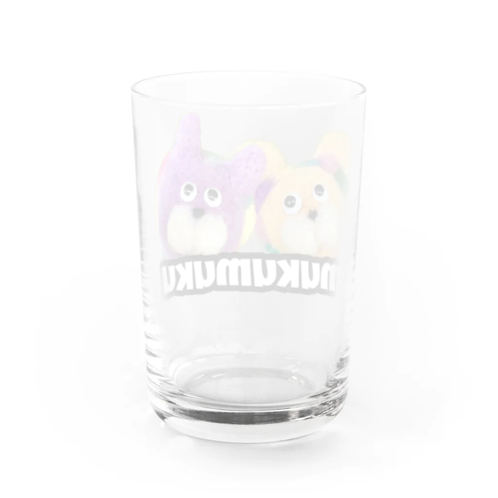 komari mukumuku friendsのペアむくむく Water Glass :back