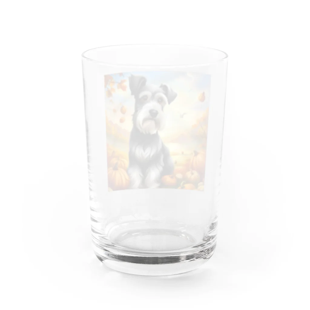 Mon cher amiの🍁レトロスタイル🍁シュナウザーくん Water Glass :back