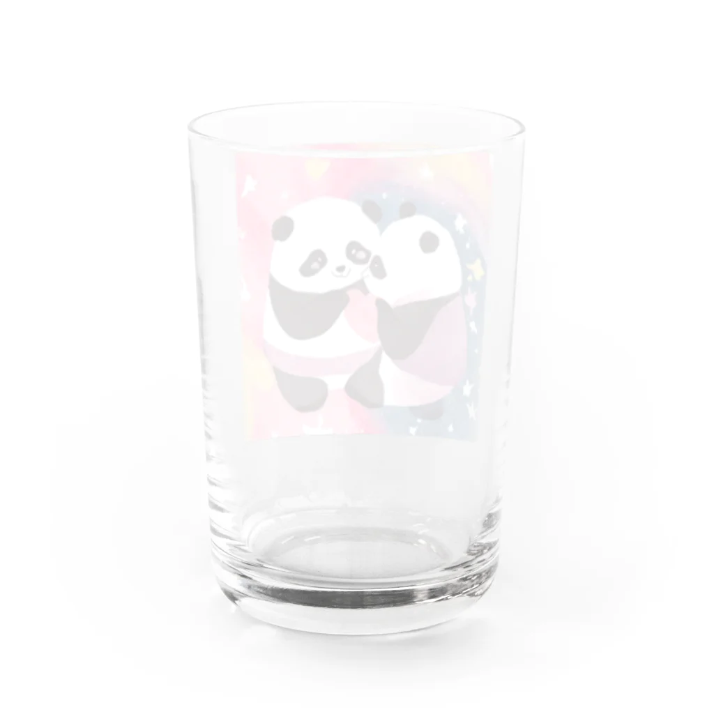 人生を笑いに変えるアートのきゅんきゅんパンダ Water Glass :back