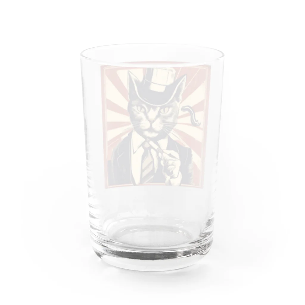 瑠璃座のダンディネコ Water Glass :back