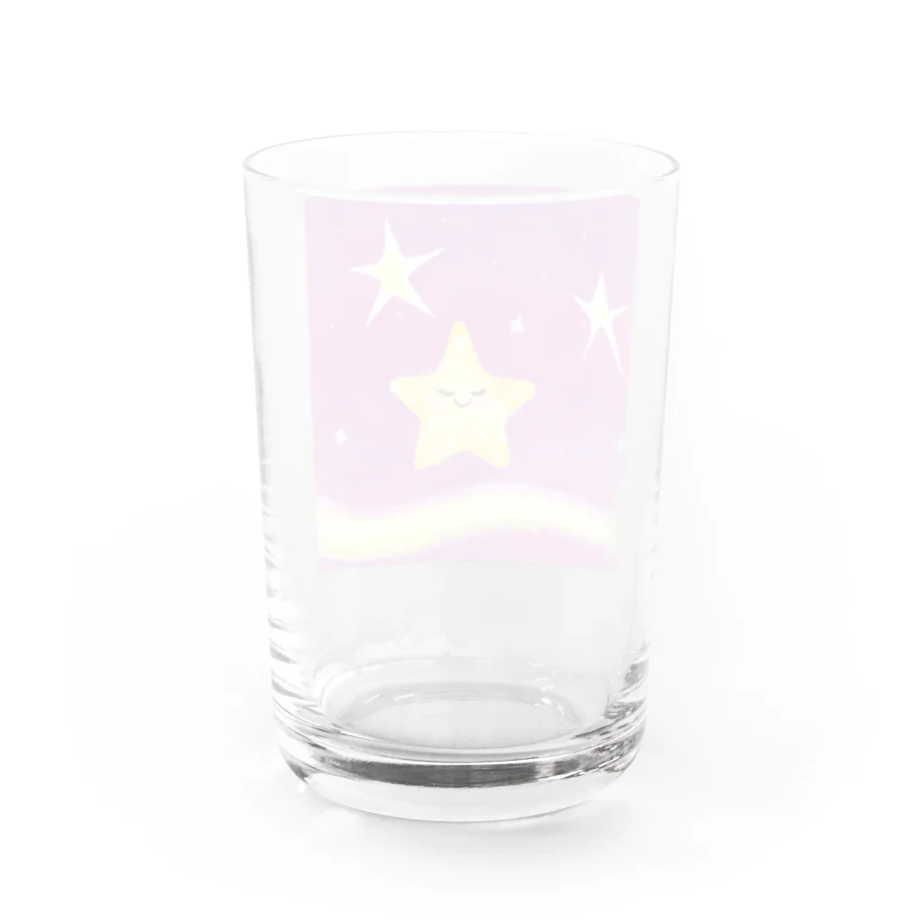 オハナショップの幸せを与えるキラキラ星 Water Glass :back