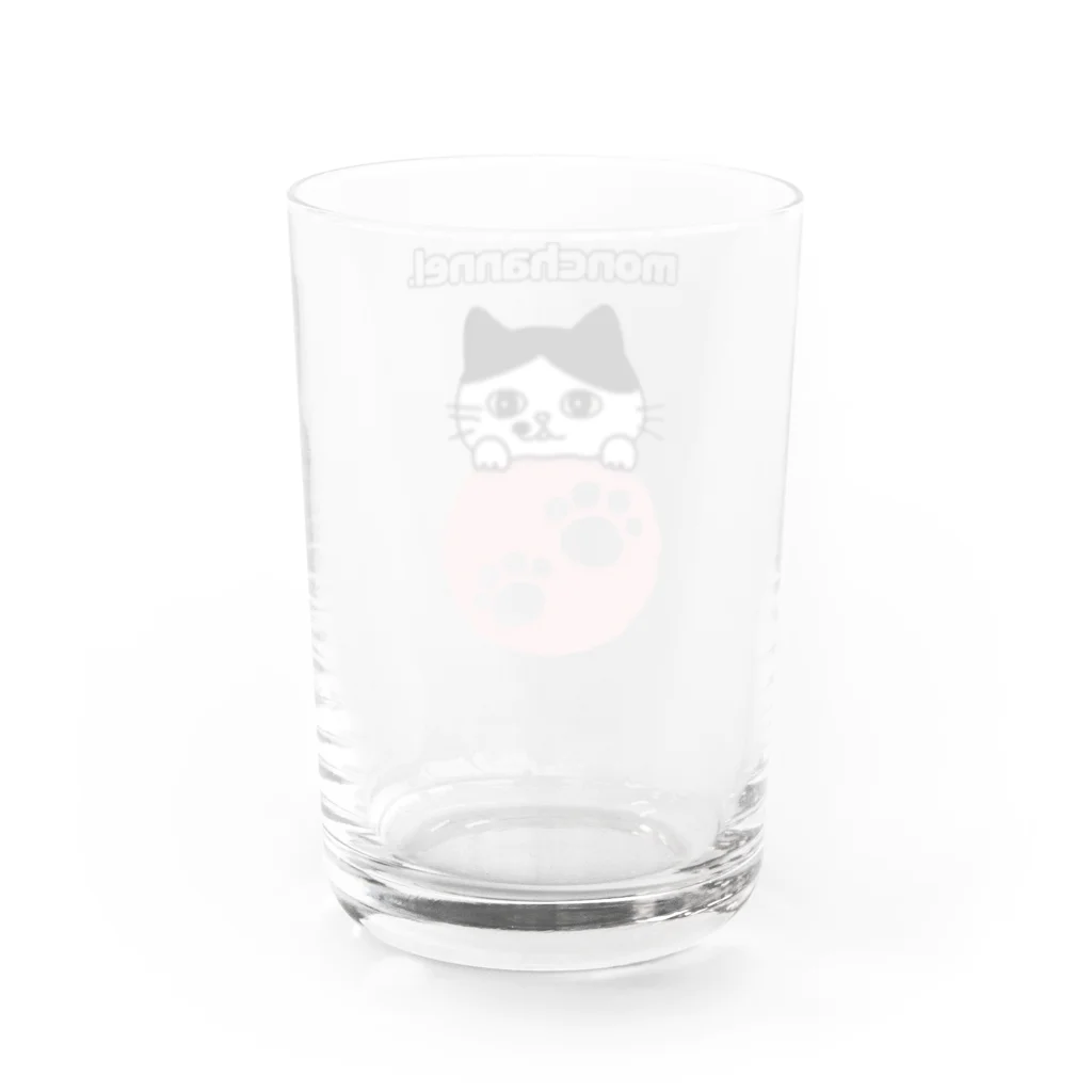 もんちゃんねる.のもんちゃんねる.ロゴ Water Glass :back