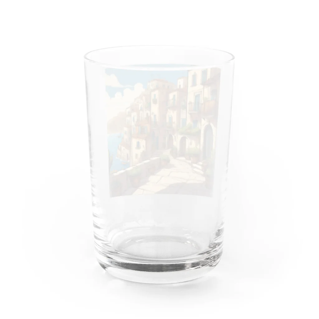 nene-sukeの地中海の町並み グラス反対面