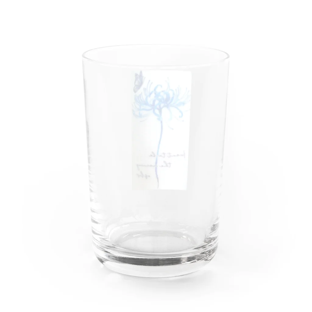 れの彼岸花.🦋色あり Water Glass :back