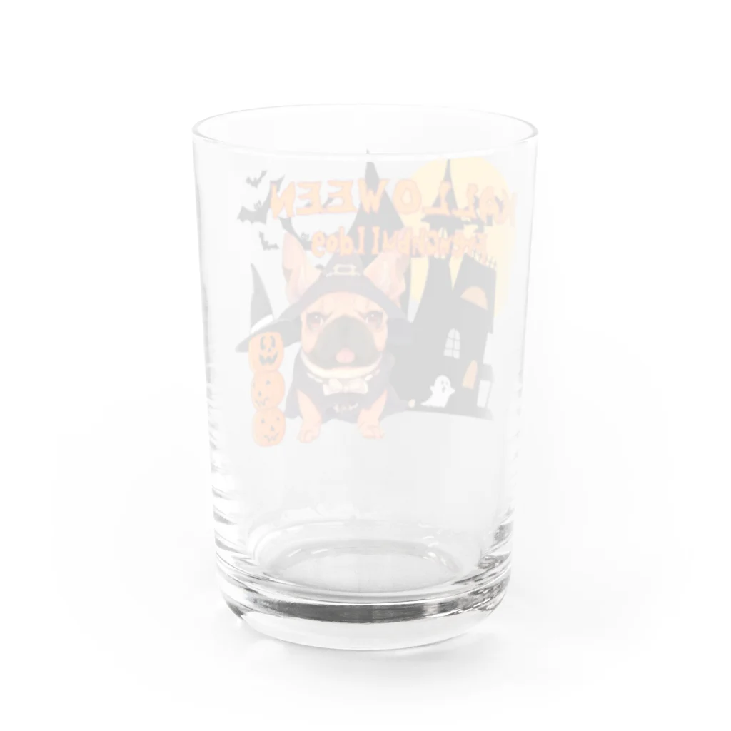 furebuhi　clubのハロウィン★フレンチブルドッグ Water Glass :back